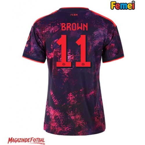 Bayern Munich Nathaniel Brown #11 Tricou Fotbal Replică 2026-27 Femei Treilea Bayern Munich Nathaniel Brown #11 Tricou Fotbal Replică 2026-27 Femei Treilea